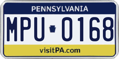 PA license plate MPU0168