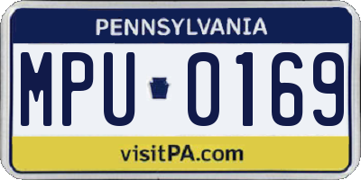 PA license plate MPU0169