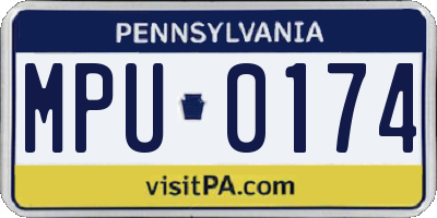 PA license plate MPU0174