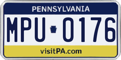PA license plate MPU0176
