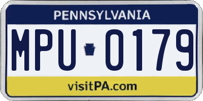 PA license plate MPU0179