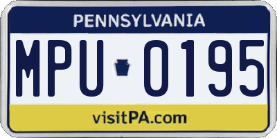 PA license plate MPU0195