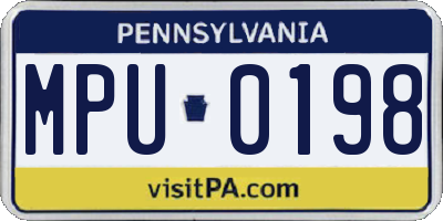 PA license plate MPU0198