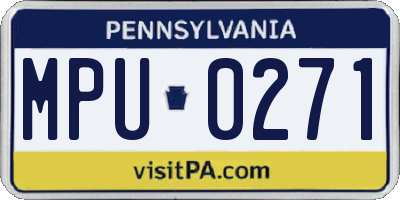 PA license plate MPU0271