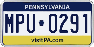 PA license plate MPU0291