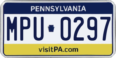 PA license plate MPU0297