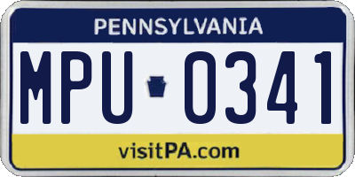 PA license plate MPU0341