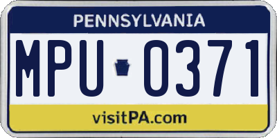 PA license plate MPU0371