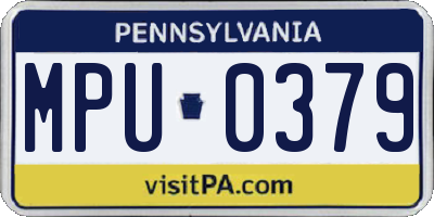 PA license plate MPU0379