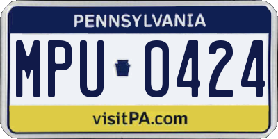 PA license plate MPU0424
