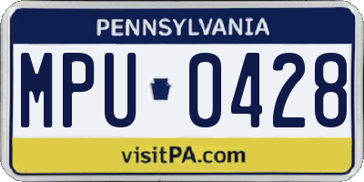 PA license plate MPU0428