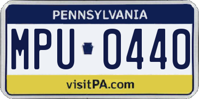 PA license plate MPU0440