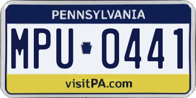 PA license plate MPU0441