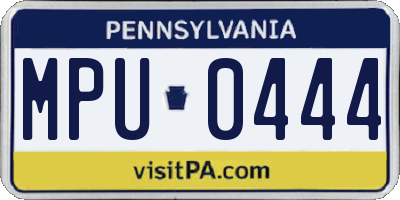 PA license plate MPU0444
