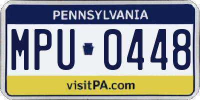PA license plate MPU0448