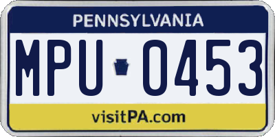 PA license plate MPU0453