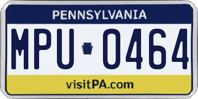 PA license plate MPU0464