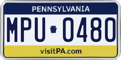 PA license plate MPU0480