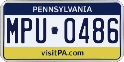 PA license plate MPU0486