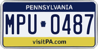 PA license plate MPU0487