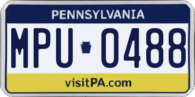 PA license plate MPU0488