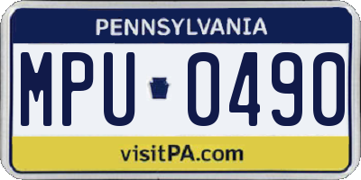 PA license plate MPU0490