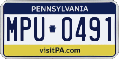 PA license plate MPU0491