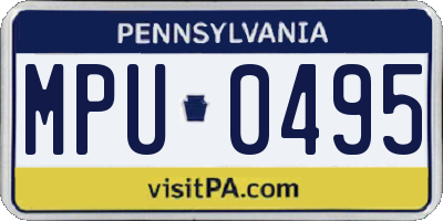 PA license plate MPU0495