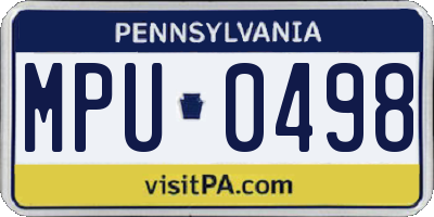 PA license plate MPU0498