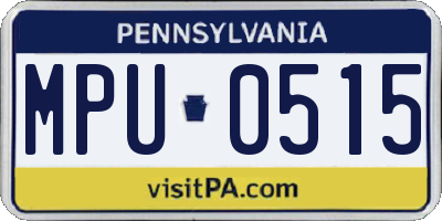 PA license plate MPU0515