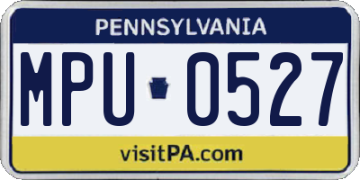 PA license plate MPU0527