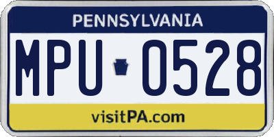 PA license plate MPU0528
