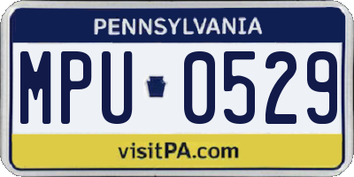 PA license plate MPU0529