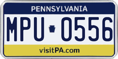 PA license plate MPU0556