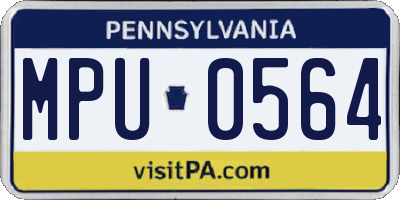 PA license plate MPU0564