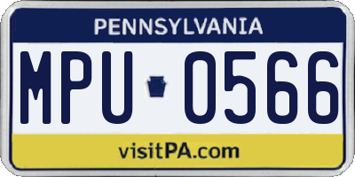PA license plate MPU0566
