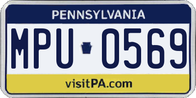 PA license plate MPU0569