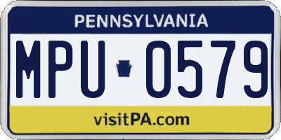 PA license plate MPU0579