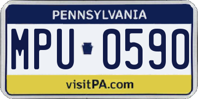 PA license plate MPU0590