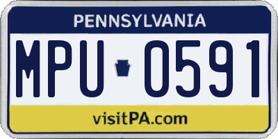PA license plate MPU0591