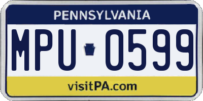 PA license plate MPU0599