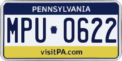 PA license plate MPU0622
