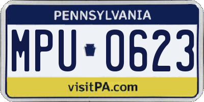PA license plate MPU0623