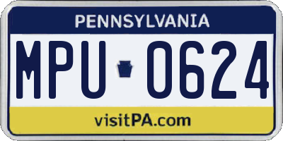 PA license plate MPU0624