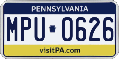 PA license plate MPU0626