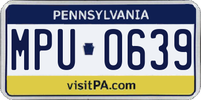 PA license plate MPU0639