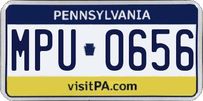 PA license plate MPU0656