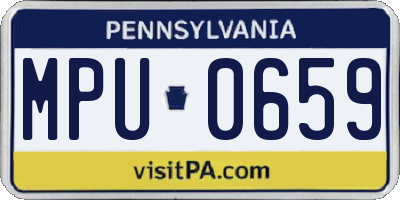 PA license plate MPU0659