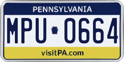 PA license plate MPU0664