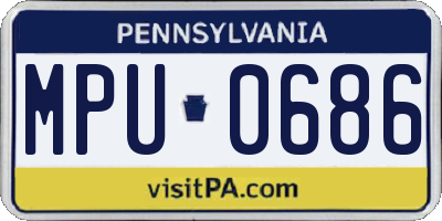 PA license plate MPU0686
